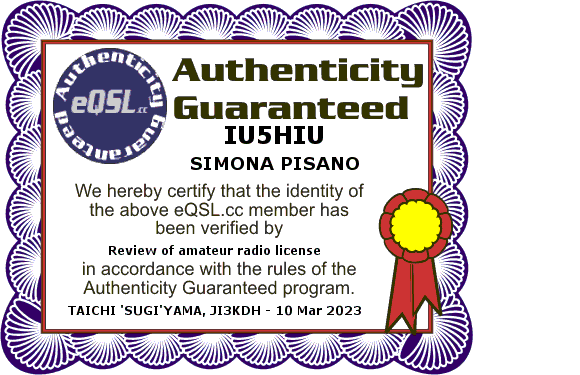 certificato eQSL